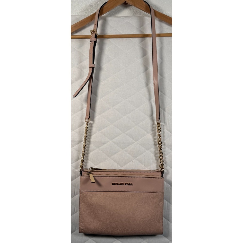 MICHAEL Michael Kors PINK Crossbody Bag Leather  With Gold Chain